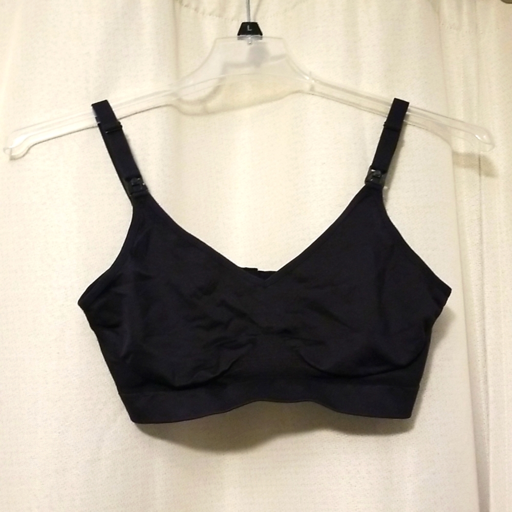 NWOT Basics-  breastfeeding bra black - never used or worn . Size large